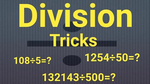 Division tricks by 5/50/500 in Hindi