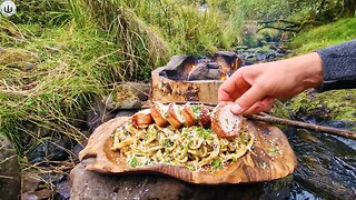 Pasta FANS ONLY, Chicken alfredo ASMR cooking(4K Relaxing sounds, Nature)