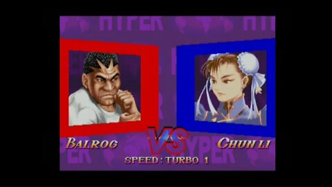 Hyper Street Fighter 2 AI Nerf (PS2) - Balrog/M.Bison (Champ/Dash) - Hardest - No Continues