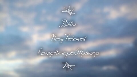 Nowy Testament Ewangelia wg św.Mateusza -15 audiobook