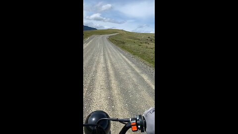 Riding on top of a mountain monument