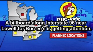 A billboard along Interstate 96 near Lowell for Buc-ee's is getting attention.