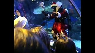 Santa Swims With Sharks