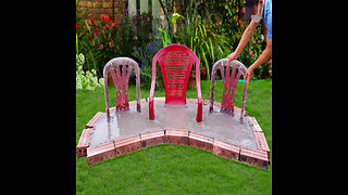 Unbelievable idea! DIY outdoor coffee table from broken chairs and cement