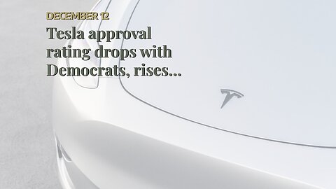 Tesla approval rating drops with Democrats, rises with conservatives…