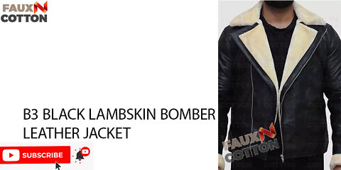 B3 BLACK LAMBSKIN | Outfit | Barry Seal | BOMBER LEATHER JACKET