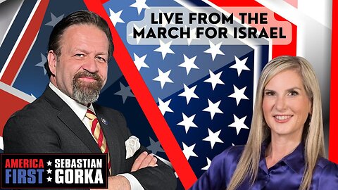 Live from the March for Israel. Aviva Polonsky with Sebastian Gorka on AMERICA First