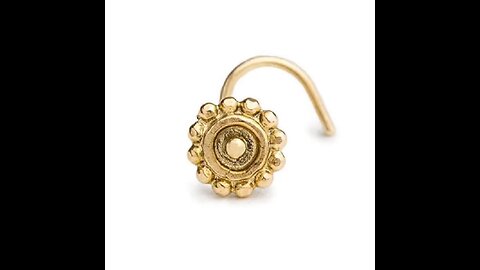 gold nose pin design####