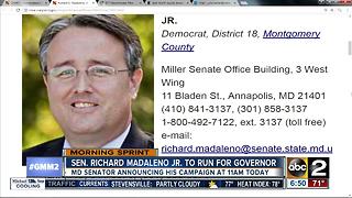 Maryland Sen. Madaleno Jr. to run for Governor