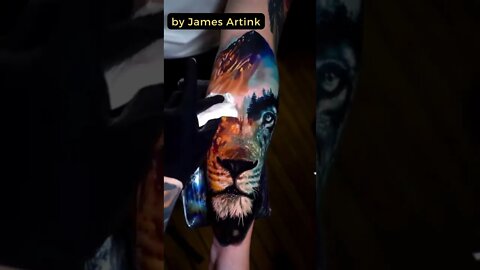 Stunning work by James Artink #shorts #tattoos #inked #youtubeshorts