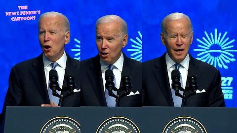Incoherent Biden vs Teleprompter: "Help turbocharge the emer, the ener, the, the, excuse me, turbocharge the emerging global clean ener.. I was reading their quote. Sorry."