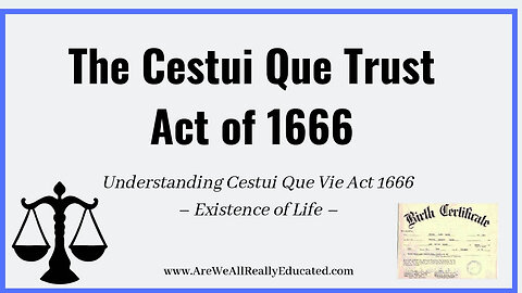 Birth Certificate Bond How to Pay Bills Lawfully from your Cestui Que VieTrust