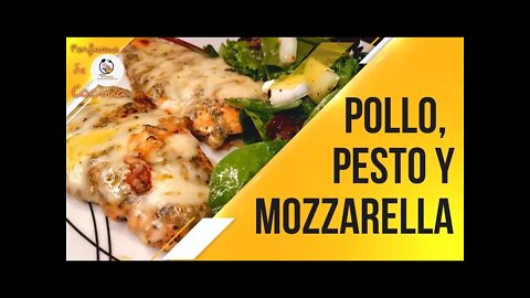 PECHUGA DE POLLO CON PESTO Y MOZZARELLA! Receta Facil