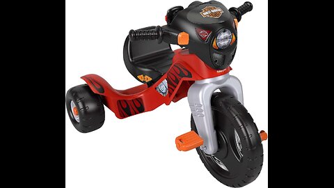 Fisher-Price Harley Davidson Toddler Tricycle Ride-On Preschool Toy, Lights & Sounds Trike with Adjustable Seat . Kid-powered outdoor tricycle features awesome Harley-Davidson graphics with a secret handlebar storage compartment. Realistic dr