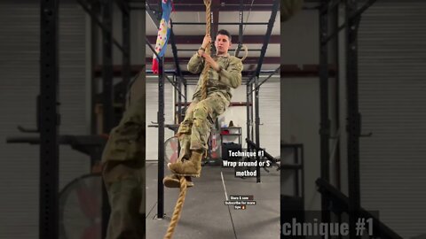 Military Rope climbing techniques #shorts