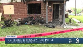 2 children in critical condition after being rescued from burning home