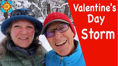 The Valentines Day Storm//EP 12 Winter Living in a Passive Solar Off-Grid Home and Off-Grid Van