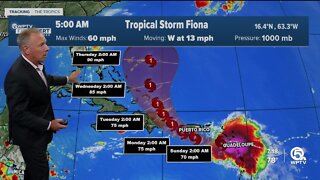 5 a.m. Tropical Storm Fiona update for Saturday, September 17, 2022