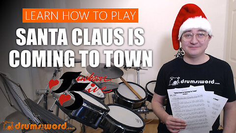 ★ Santa Claus Is Coming To Town (Jackson 5) ★ Video Drum Lesson | How To Play SONG