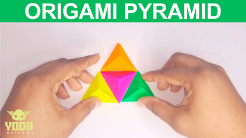 How To Make an Origami Pyramid Pixels - Easy And Step By Step Tutorial