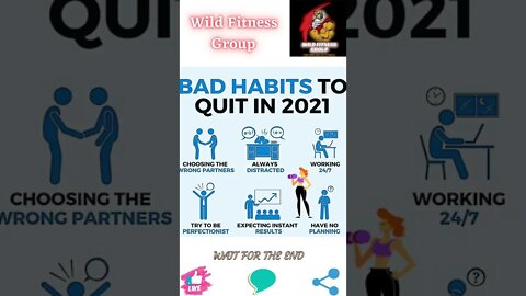 🔥Bad habits to quit🔥#shorts🔥#wildfitnessgroup🔥21 August 2022🔥