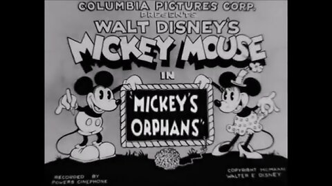 "Mickey's Orphans" (1931 Original Black & White Cartoon)