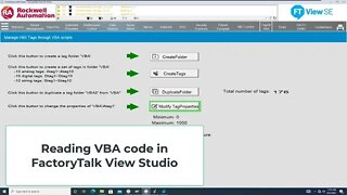 Understand VBA Code in FactoryTalk View Studio SE the Easy Way