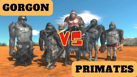 Gorgon vs Mutant Primates Units - Animal Revolt Battle Simulator
