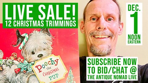 ONE-HOUR LIVE SALE! | 12 VINTAGE CHRISTMAS TRIMMINGS