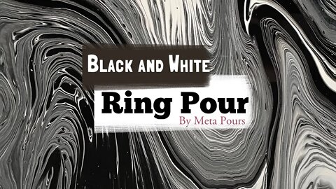 Black and White Ring Pour:4 Cup Tree Ring Pour