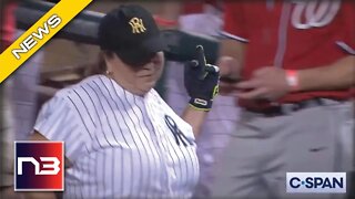 SORE LOSER Democrat FLIPS OFF Republican While Losing Baseball Game