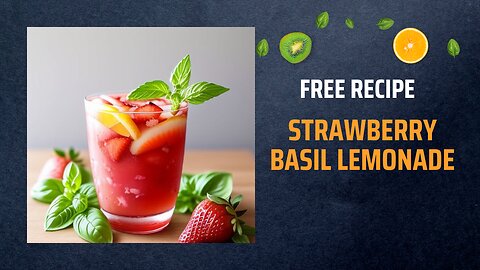 Free Strawberry Basil Lemonade Recipe 🍓🌿🍋🍹✨