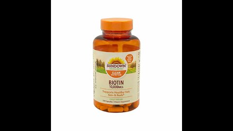 Biotin by Sundown, Vegetarian Vitamin Supplement, Supports Healthy Hair, Skin, and Nails, 10000...