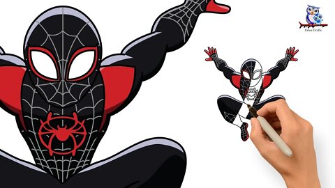 How To Draw Spider-Man Miles Morales - Easy Art Tutorial