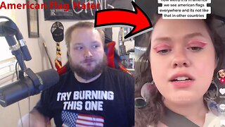 American Flag Hater Rants on Tiktok