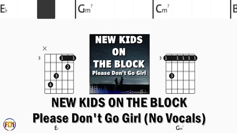 NEW KIDS ON THE BLOCK Please Don't Go Girl FCN GUITAR CHORDS & LYRICS No Vocals