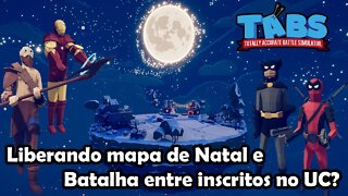 Liberando mapa de Natal e batalha entre inscritos?! Totally Accurate Battle Simulator Gameplay PT-BR