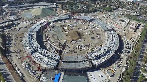 Drone footage illustrate vastness of Apple's 'Mothership' headquarters
