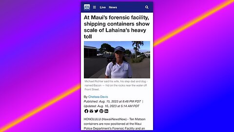 🚨 THE MORE YOU LOOK FOR THE LAHAINA, MAUI, HAWAII FIRES ‘COINCIDENCES’, THE MORE YOU FIND!!!