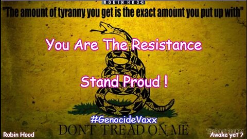 You Are The Resistance - Stand Proud !