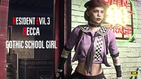 Resident Evil 3 Remake Becca gothic School Girl