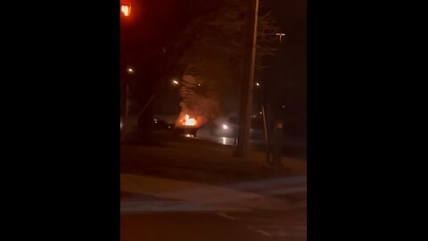 Vehicle fire in brampton Ontario