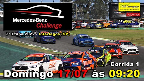 MERCEDES-BENZ CHALLENGE | Corrida 1 | 3ª Etapa 2022 - Interlagos (SP) | Ao Vivo