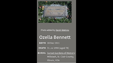 In Memory Of Angelsnupnup7's Grandmother SOUL Sista Ozella Bennett- Rest In #SOULPower4Ever !