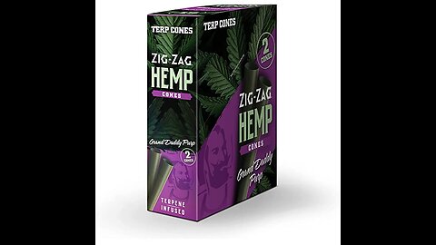 ZIG-ZAG – Natural Terpene Infused Hemp Cones - Grand Daddy Purp – Non GMO – 2 Wraps Per Pack –...