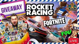 December GIVEAWAYS Now! Fortnite Rocket Racing with YOU! Let's Race!