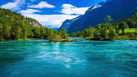 Coursing River - Nature Sounds 1HR for Relaxing Meditation Sleep White Noise ASMR