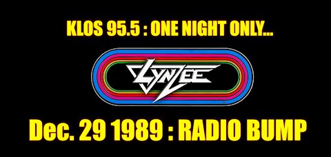 KLOS 95.5 - Lynzee on the Sunset Strip at the Roxy in Hollywood CA. 1989 Radio Add Bump