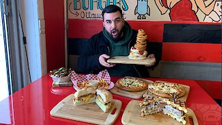Trying A Cream Cheese Waffle Burger At Ottawa’s Stuffed Burgers & Pizza (VIDEO)