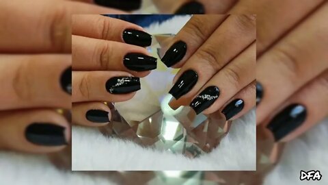 136 TIPOS DE UNHAS DECORADAS EM GEL COM A ESMALTAÇAO DA COR PRETA #nails #preto #unhas #style